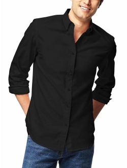 Hat and Beyond Mens Dress Shirt Button Down Long Sleeve Slim Fit