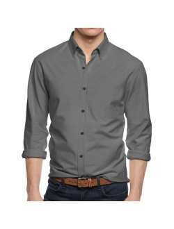 Hat and Beyond Mens Dress Shirt Button Down Long Sleeve Slim Fit