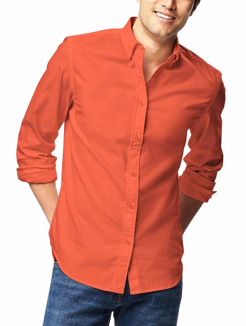 Hat and Beyond Mens Dress Shirt Button Down Long Sleeve Slim Fit