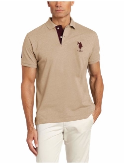 Men's Short-Sleeve Polo Shirt with Applique