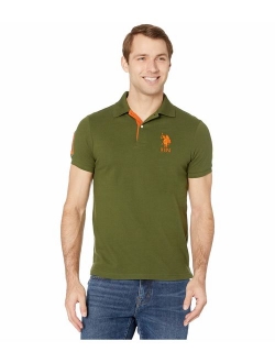 Men's Short-Sleeve Polo Shirt with Applique