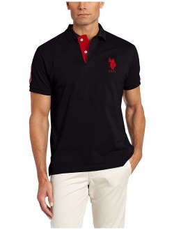 Men's Short-Sleeve Polo Shirt with Applique