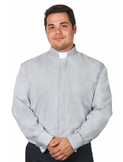 Men's Tab Collar Clergy Shirt Long Sleeves