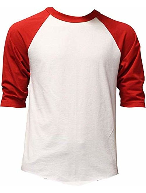 DealStock Shaka Active Casual Camo Raglan Tee 3/4 Sleeve Tee Shirt Jersey