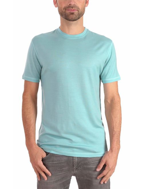 Woolly Clothing Men's Merino Wool Crew Neck Tee Shirt - Everyday Weight - Wicking Breathable Anti-Odor