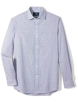 BUTTONED DOWN Men's Classic Fit Spread-Collar Supima Cotton Dress Casual Shirt