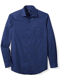 BUTTONED DOWN Men's Classic Fit Spread-Collar Supima Cotton Dress Casual Shirt