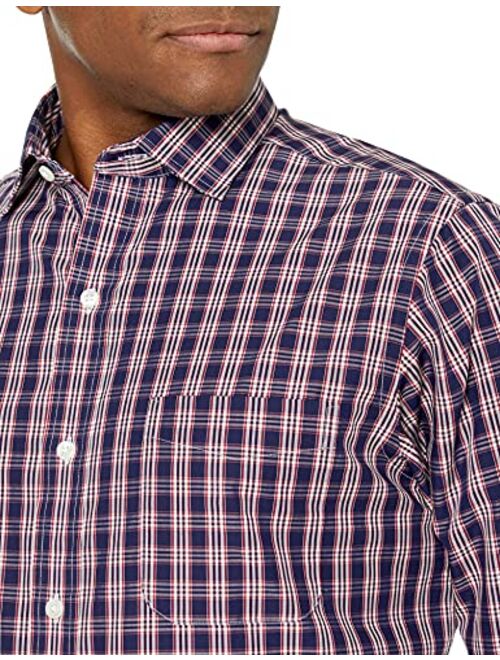 BUTTONED DOWN Men's Classic Fit Spread-Collar Supima Cotton Dress Casual Shirt