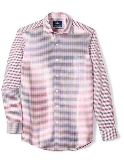 BUTTONED DOWN Men's Classic Fit Spread-Collar Supima Cotton Dress Casual Shirt