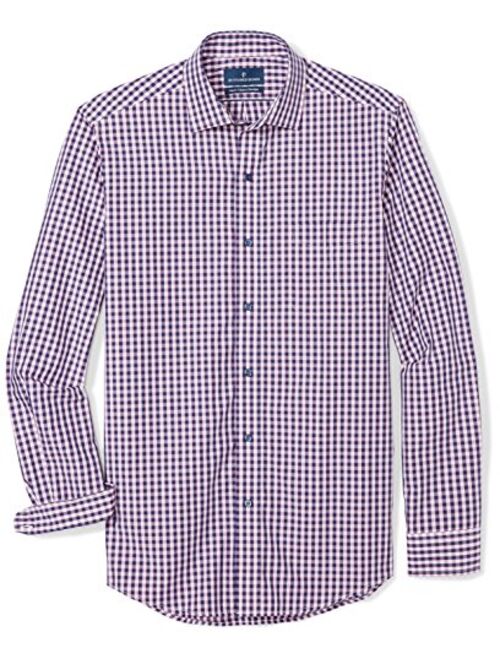 BUTTONED DOWN Men's Classic Fit Spread-Collar Supima Cotton Dress Casual Shirt