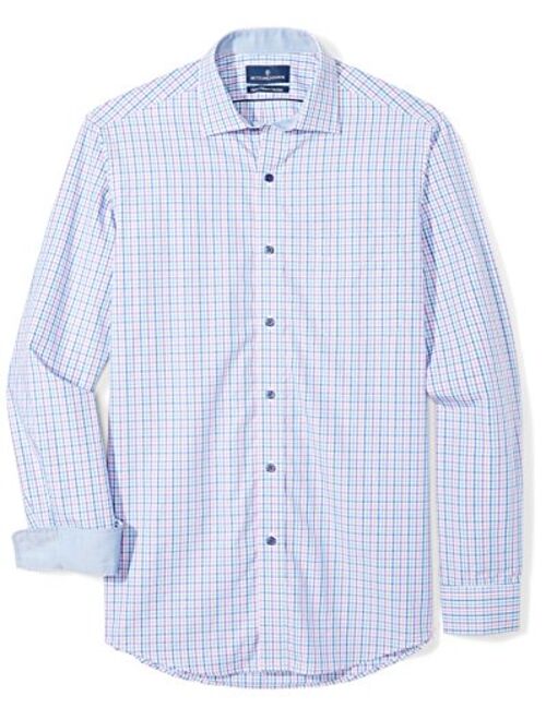 BUTTONED DOWN Men's Classic Fit Spread-Collar Supima Cotton Dress Casual Shirt