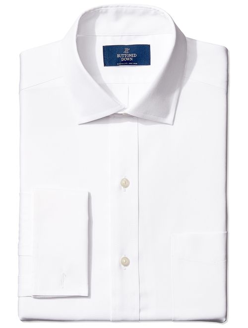 Amazon Brand - BUTTONED DOWN Men's Classic Fit Dress Shirt With French Cuff, Supima Cotton Non-Iron, Spread Collar