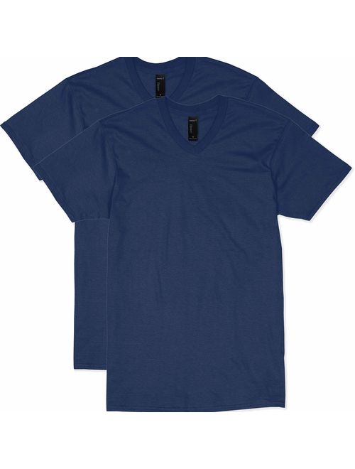 Hanes Men's Nano Premium Cotton V-Neck T-Shirt (Pack of 2)