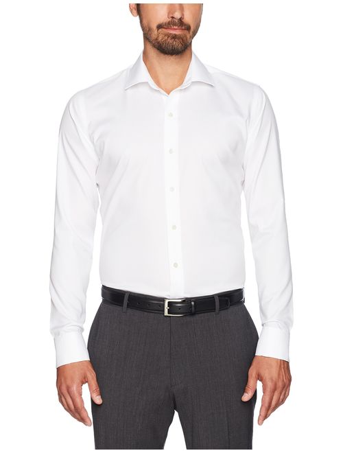 Amazon Brand - BUTTONED DOWN Men's Slim Fit Dress Shirt With French Cuff, Supima Cotton Non-Iron, Spread-Collar