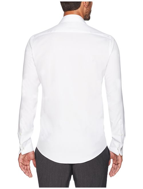 Amazon Brand - BUTTONED DOWN Men's Slim Fit Dress Shirt With French Cuff, Supima Cotton Non-Iron, Spread-Collar