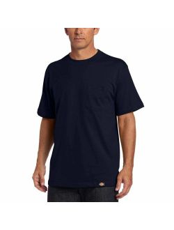 Men's Cotton Solid Short Sleeve Pocket Crew Neck Tee