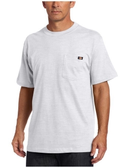 Men's Cotton Solid Short Sleeve Pocket Crew Neck Tee