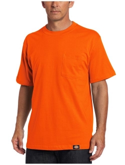 Men's Cotton Solid Short Sleeve Pocket Crew Neck Tee