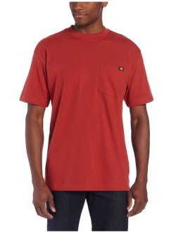 Men's Cotton Solid Short Sleeve Pocket Crew Neck Tee