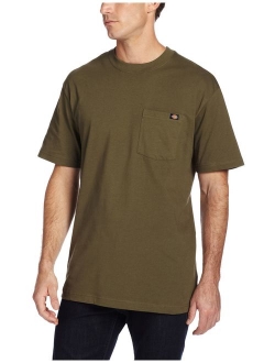 Men's Cotton Solid Short Sleeve Pocket Crew Neck Tee