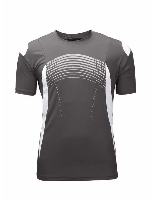 ZITY Men's Quick Dry T-Shirt Athletic Moisture-Wicking Dry Fit Running Shirts