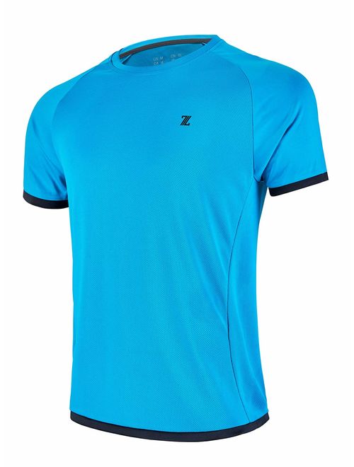 ZITY Men's Quick Dry T-Shirt Athletic Moisture-Wicking Dry Fit Running Shirts