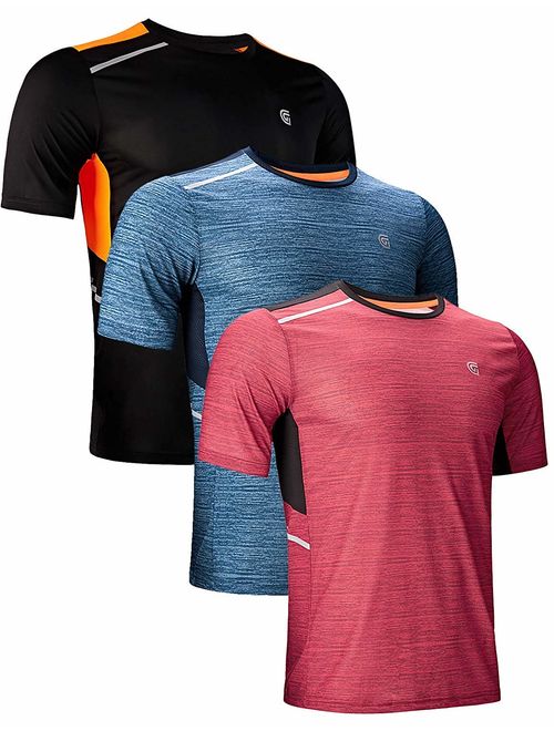 ZITY Men's Quick Dry T-Shirt Athletic Moisture-Wicking Dry Fit Running Shirts