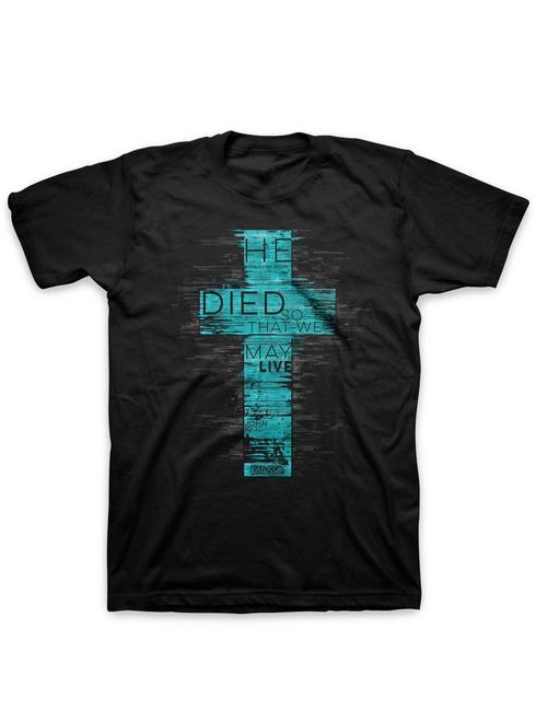 Kerusso - He Died so That we May Live - Cotton Mens Christian T-Shirt