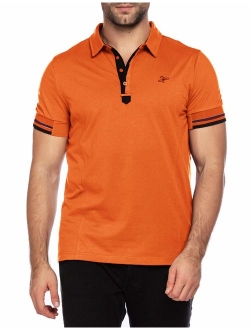 Mens Fashion Polo Shirt Short Sleeve Polo Tee Casual Slim Fit Basic Golf Tee Sport Polo T-Shirts