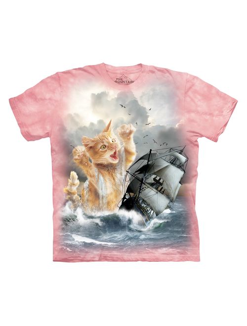 The Mountain Cotton Printed Short Sleeve Krakitten Crew Neck T-Shirt