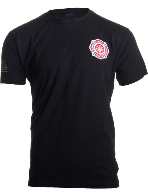 Fire & Rescue Maltese Cross | Firefighter Fire Courage Honor Men Women T-Shirt