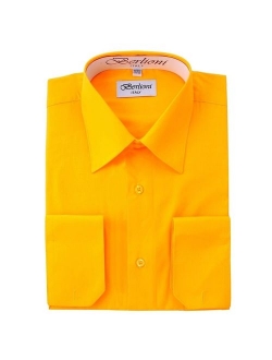 Men's Long Sleeve Solid Colors Convertible Cuffs Dress Shirts - Many Colors