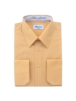 Men's Long Sleeve Solid Colors Convertible Cuffs Dress Shirts - Many Colors