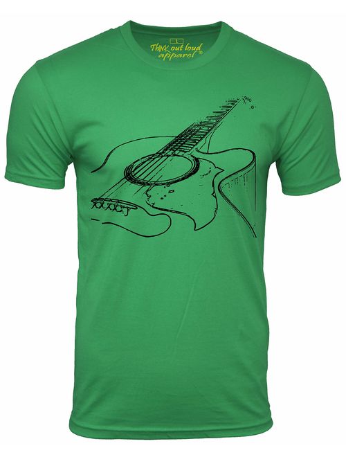 Think Out Loud Apparel Acoustic Guitar Player T Shirt Cool Musician Tee Music T Shirt Artistic Tshirt