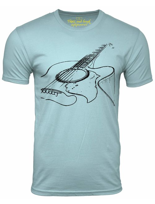 Think Out Loud Apparel Acoustic Guitar Player T Shirt Cool Musician Tee Music T Shirt Artistic Tshirt