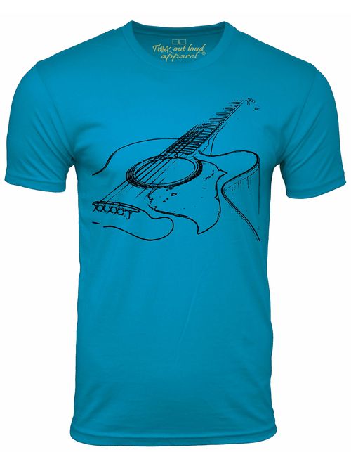 Think Out Loud Apparel Acoustic Guitar Player T Shirt Cool Musician Tee Music T Shirt Artistic Tshirt