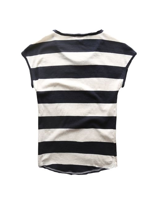 Zecmos Mens Stripes T-Shirts Casual Slim Fit Tshirts Striped Tees Top