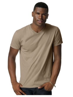 Mens Ringspun Cotton Nano-T V-Neck T-Shirt (498V)