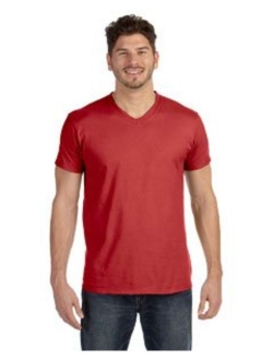 Mens Ringspun Cotton Nano-T V-Neck T-Shirt (498V)