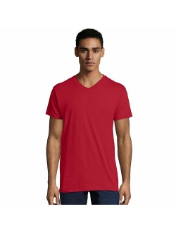 Mens Ringspun Cotton Nano-T V-Neck T-Shirt (498V)