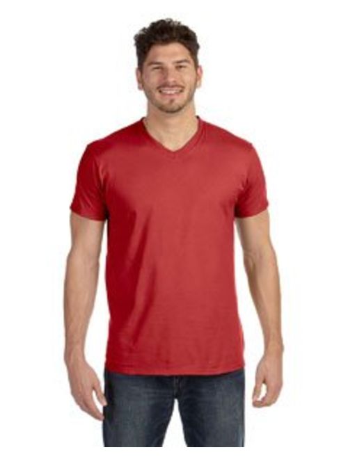 Hanes Mens Ringspun Cotton Nano-T V-Neck T-Shirt (498V)