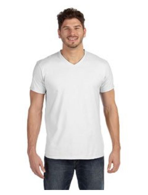 Hanes Mens Ringspun Cotton Nano-T V-Neck T-Shirt (498V)