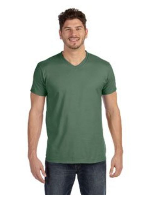 Hanes Mens Ringspun Cotton Nano-T V-Neck T-Shirt (498V)