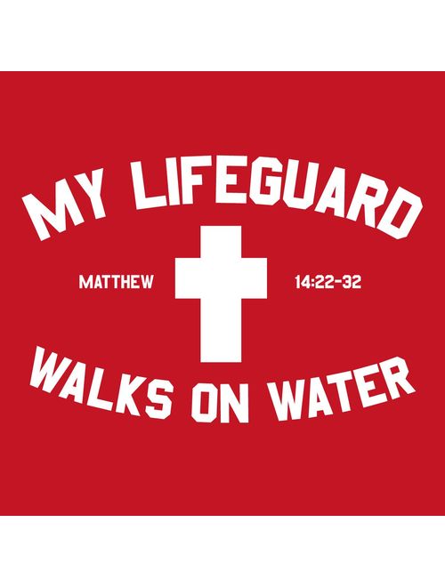 Kerusso Men's My Lifeguard Walks On Water T-Shirt - Red -