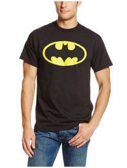 DC Comics Men's Cotton Printed Short Sleeve Crew Neck Batman Basic Logo T-Shirt