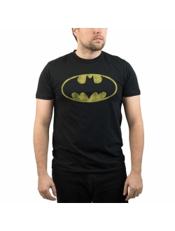 DC Comics Men's Cotton Printed Short Sleeve Crew Neck Batman Basic Logo T-Shirt