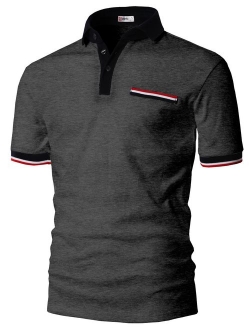 H2H Mens Casual Slim Fit Polo T-Shirts of Various Styles and Designed