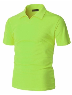 H2H Mens Casual Slim Fit Polo T-Shirts of Various Styles and Designed