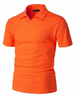 H2H Mens Casual Slim Fit Polo T-Shirts of Various Styles and Designed