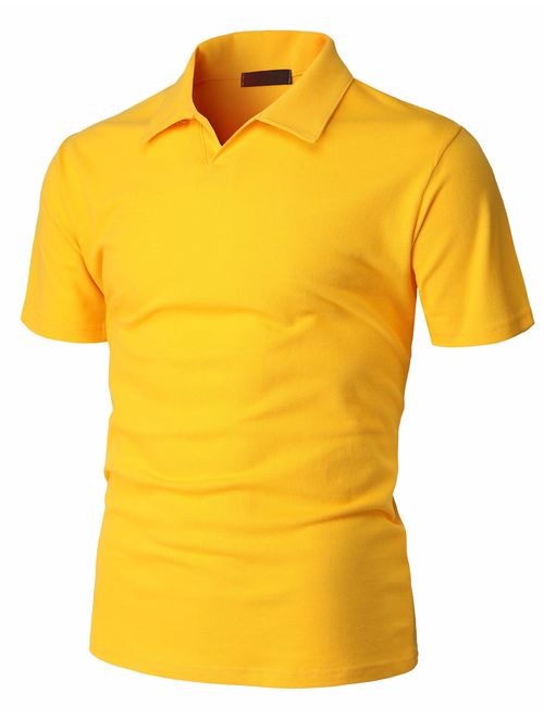 H2H Mens Casual Slim Fit Polo T-Shirts of Various Styles and Designed